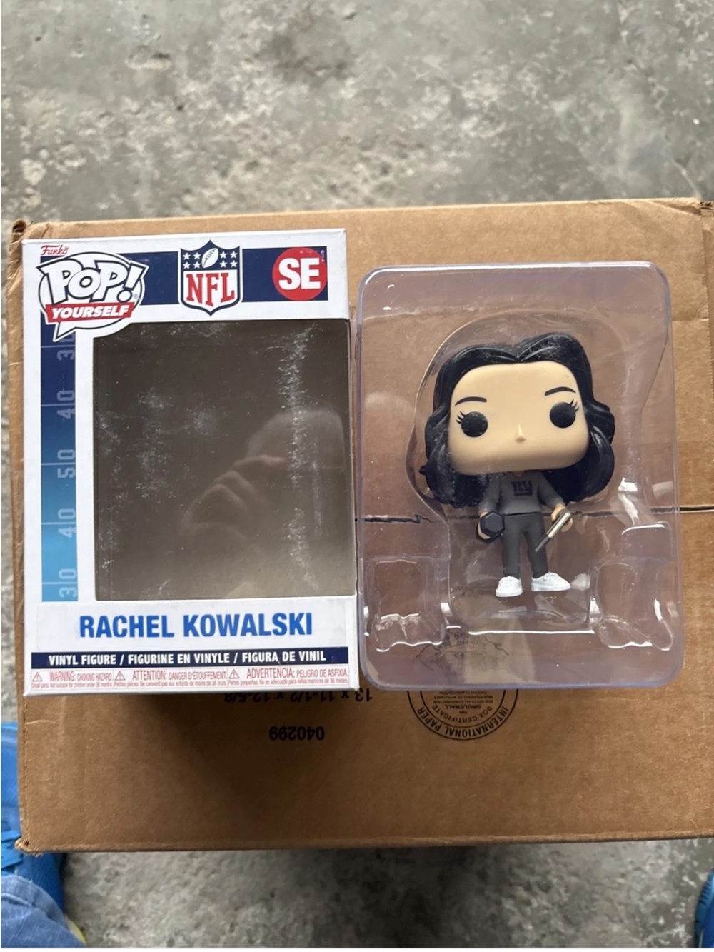Funko Pop! Rachel Kowalski Gray and White Vinyl Figure-NY Giants Jersey—NEW